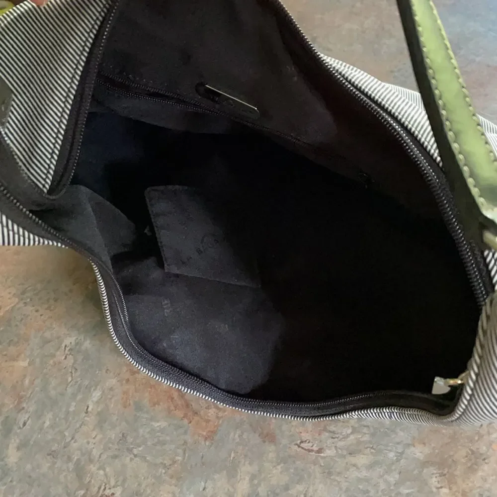 La Bagagerie Zip pinstriped Purse